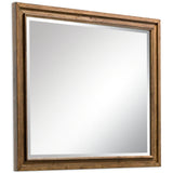 Sturlayne brown bedroom mirror angled side view