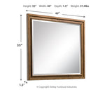 Sturlayne bedroom mirror dimension diagram