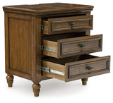 Sturlayne nightstand turned feet detail