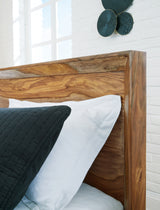 Detail of beveled frame on Dressonni headboard