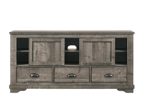 Coralee Gray Upholstered Sleigh Bedroom Set front main view