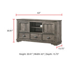 Coralee Gray 4-Drawer Chest angled view