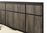 Side view of Remington Gray Upholstered Panel Bedroom Set chest