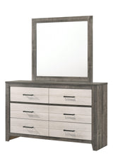 Rhett Chest in modern brown and cream finish with 4 metal drawers