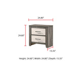 Main view of Rhett Brown Cream LED Bookcase Platform Bedroom Set nightstand