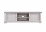 Close-up of Leighton Light Gray TV Stand hardware and texture
