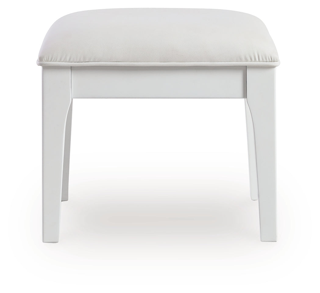 Front head-on view of Chalanna Vanity Stool