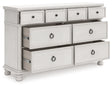 Rowlenstown dresser angled open drawers showing interior