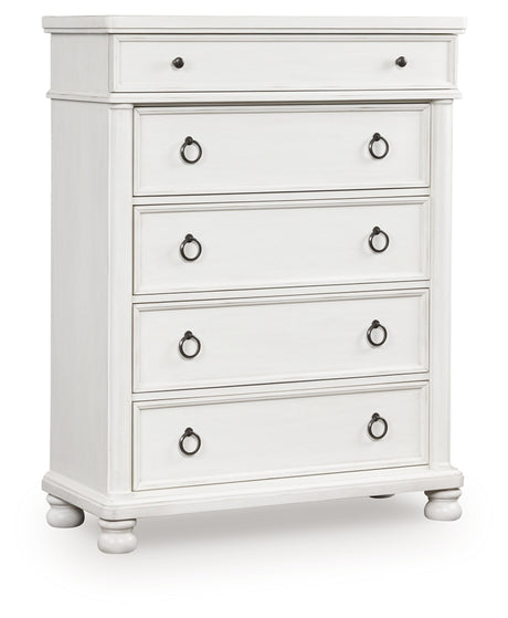 Rowlenstown chest of drawers front angle closed