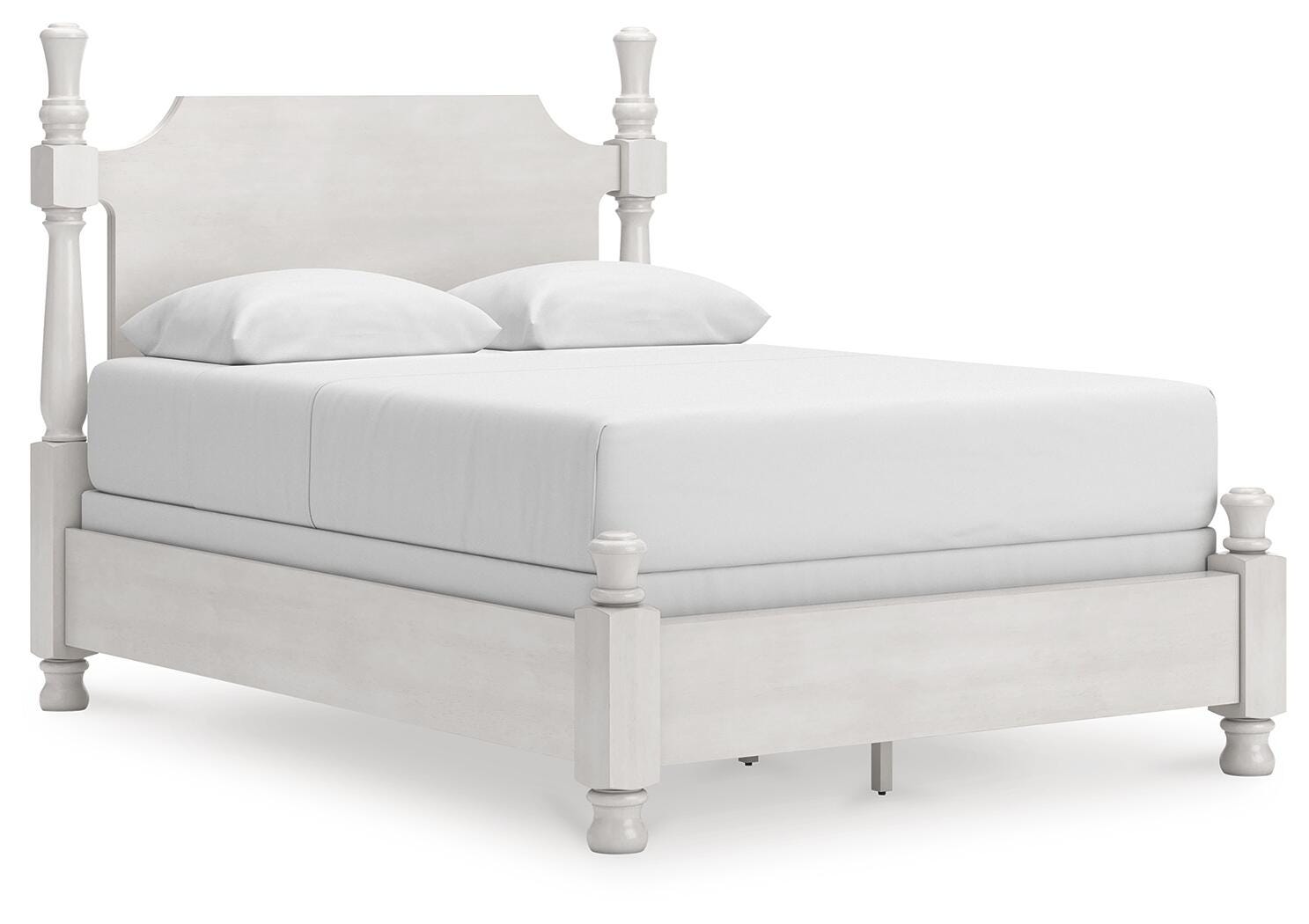 Rowlenstown Antique White Poster Bedroom Set angled view