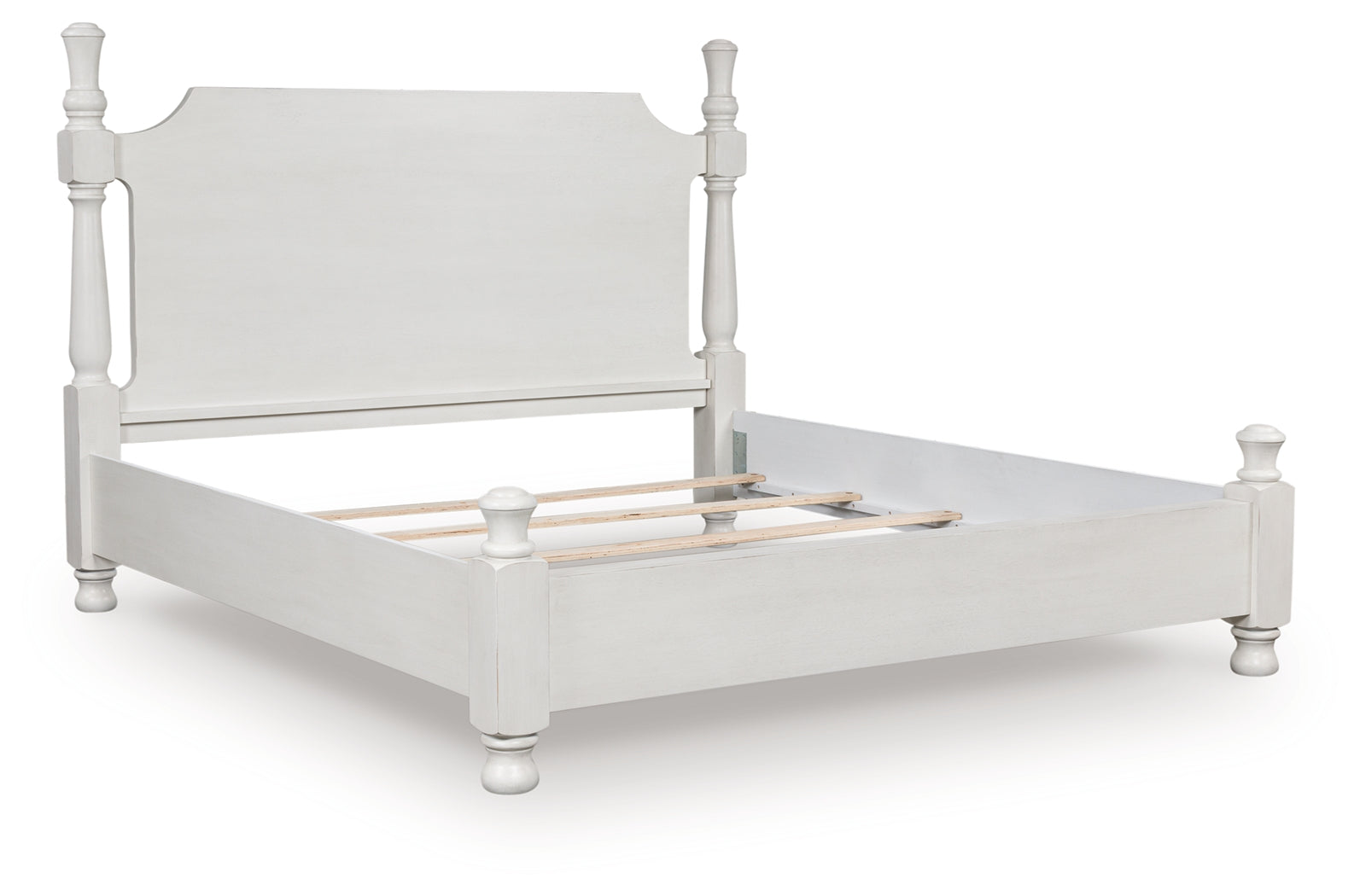 Rowlenstown King Poster Bed angled side view