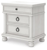 Rowlenstown Antique White Poster Bedroom Set angled view