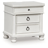 Rowlenstown Nightstand angled closed drawers