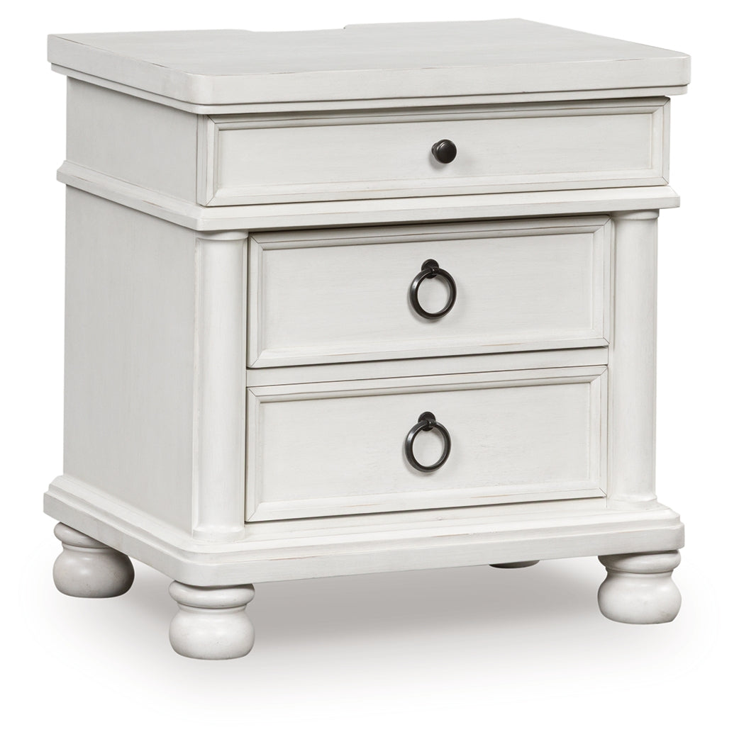 Rowlenstown Nightstand angled closed drawers