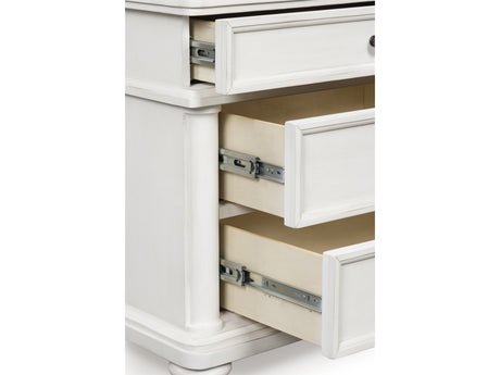 Detail of dresser drawer glide and dovetail joinery