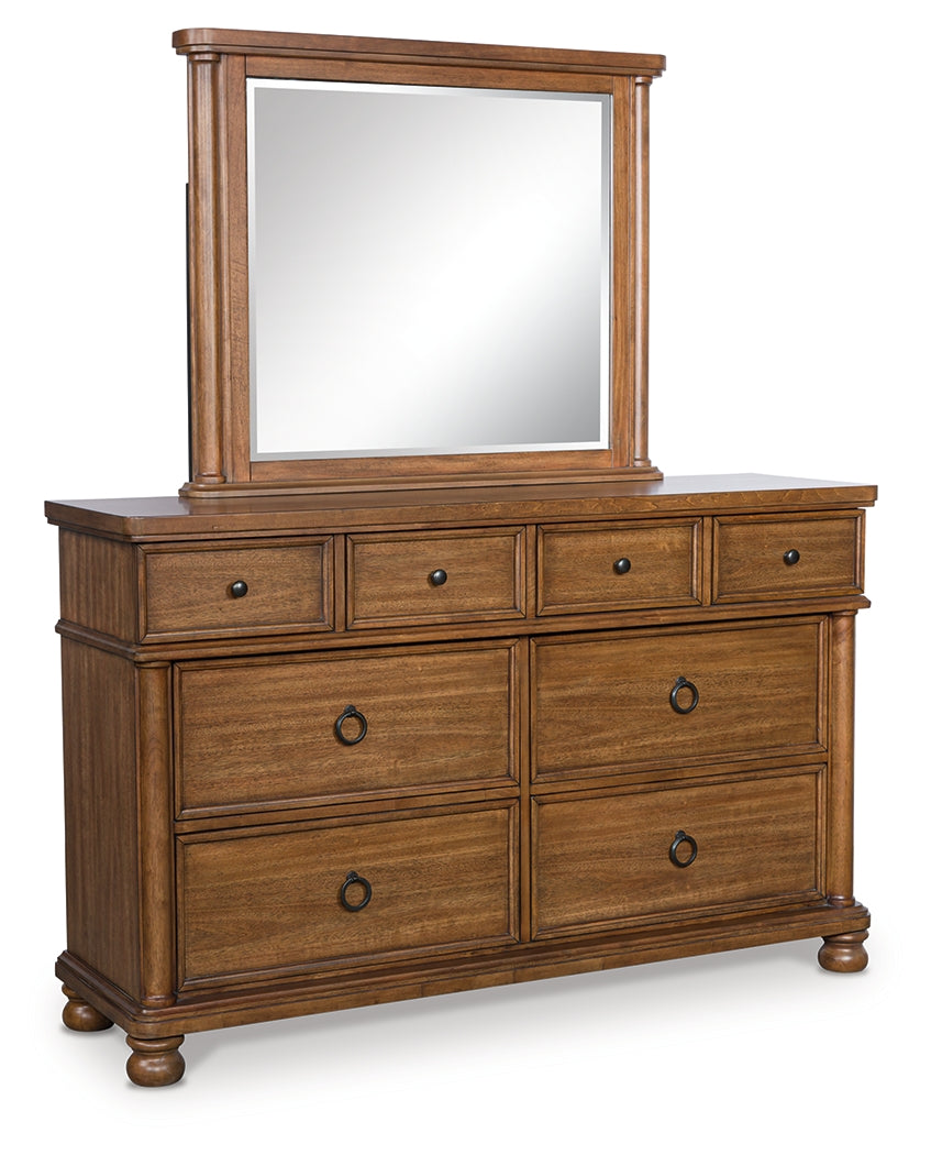 Rowlenstown Brown Dresser and Mirror