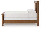 Detail of bed finish and wood texture on Rowlenstown Bed