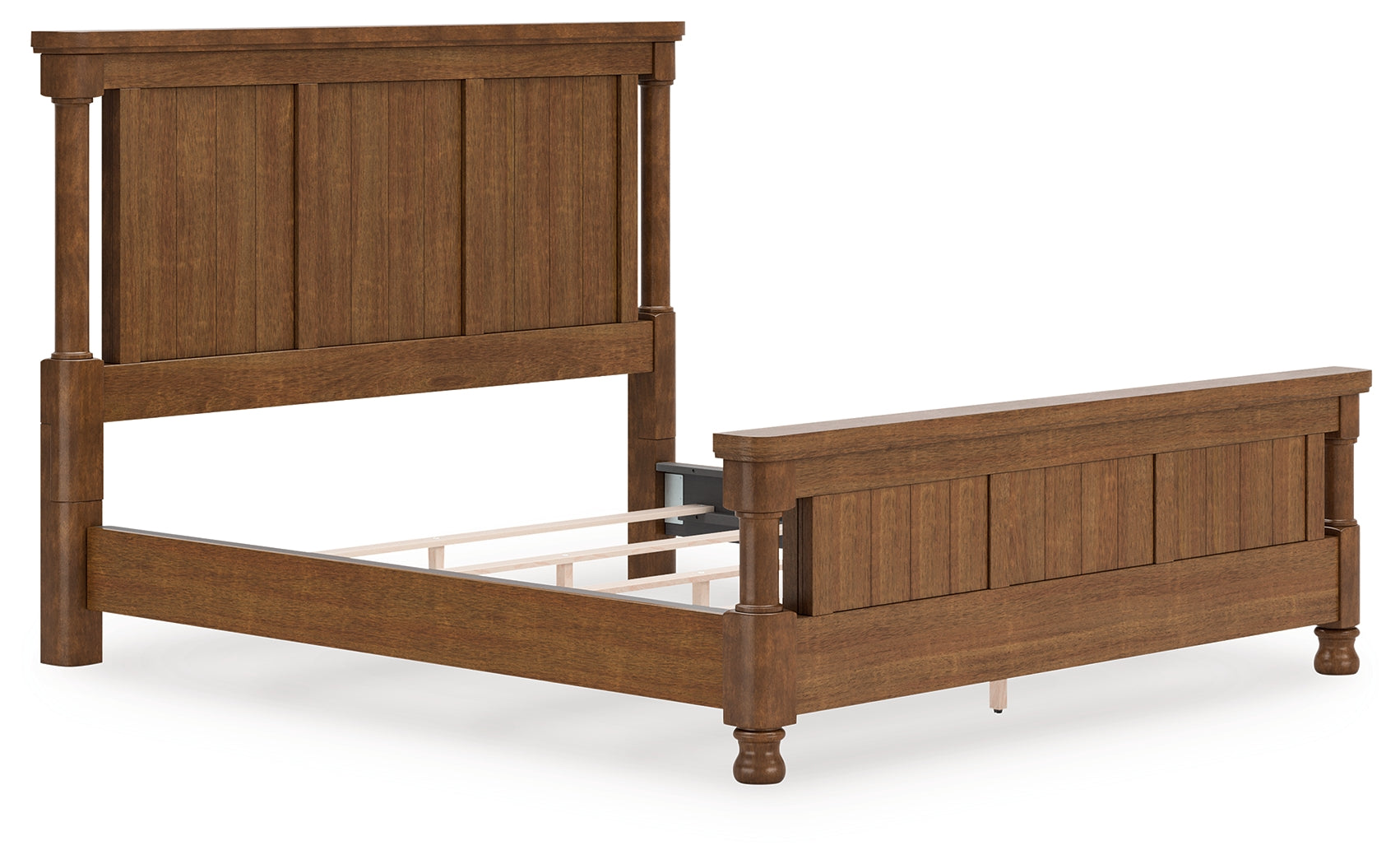Rowlenstown King Poster Bed angled front right side