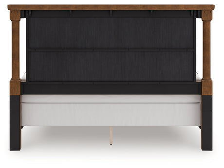 Rowlenstown King Poster Bed back view