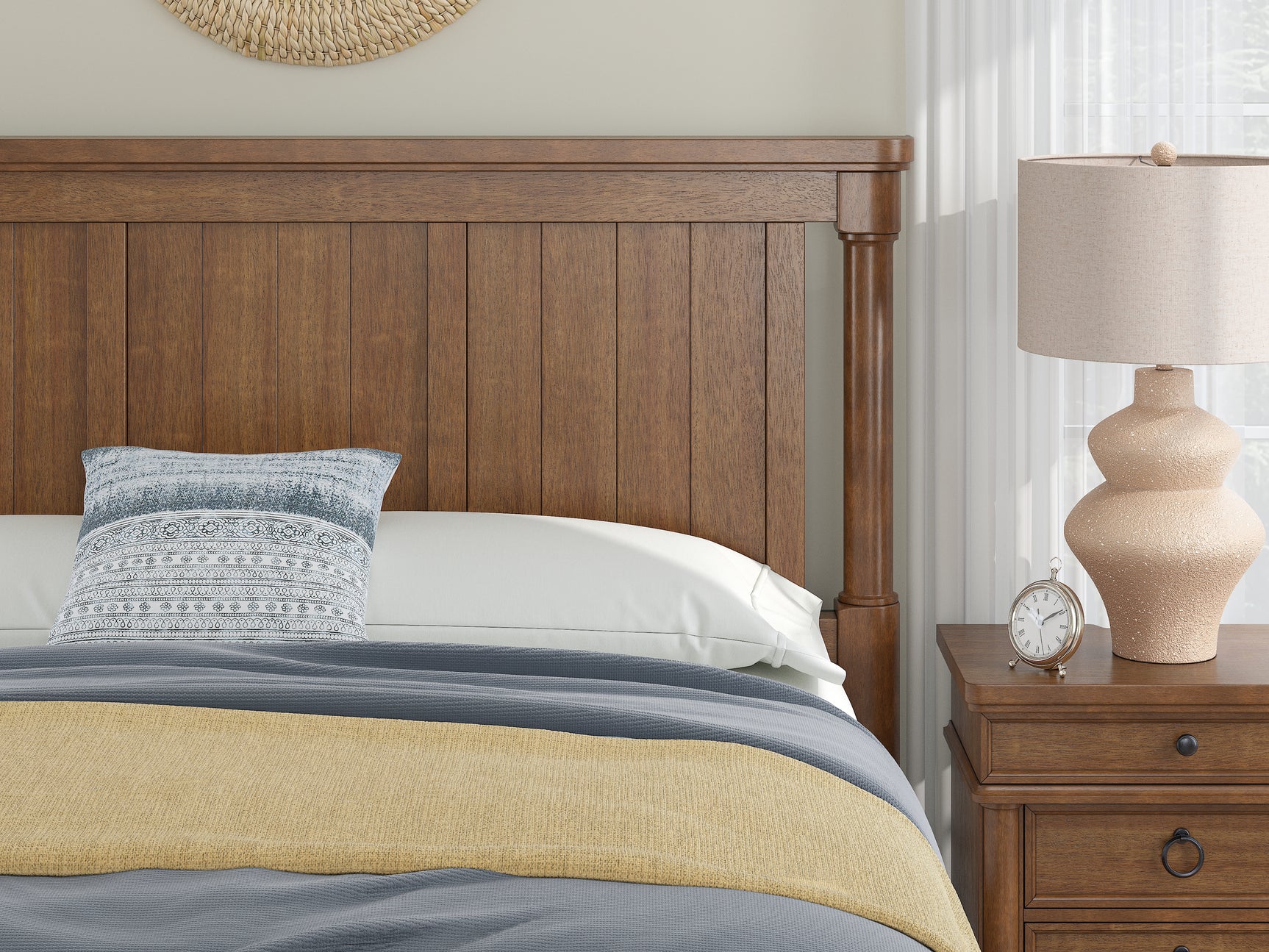 Headboard detail of Rowlenstown King Poster Bed