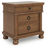 Rowlenstown Brown Poster Bedroom Set angled view
