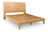 Sherbana panel bed side view showing headboard and footboard