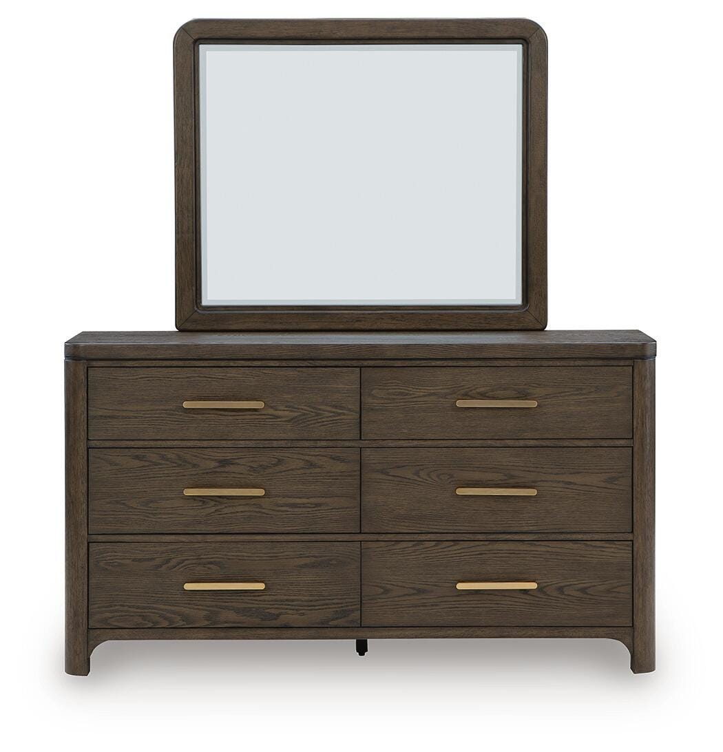 Radkin Burnished Brown Dresser and Mirror view 3
