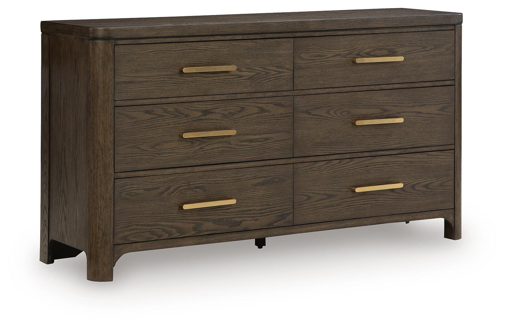 Radkin Burnished Brown Dresser angled view