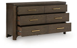 Radkin Burnished Brown Dresser angled view
