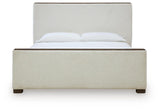 Radkin Burnished Brown King Upholstered Panel Bed view 5
