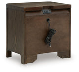 Radkin Burnished Brown Nightstand view 6