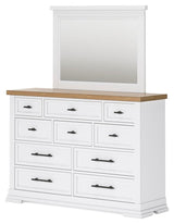 Ashbryn White/Natural Panel Storage Bedroom Set angled view
