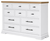 Ashbryn White/natural Dresser - Ella Furniture