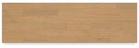 Ashbryn dresser top view showing butcher block oak veneer
