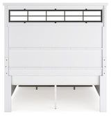 Ashbryn White Natural Queen Panel Storage Bed back view