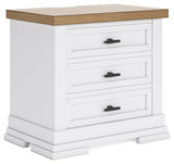 Ashbryn Nightstand angled side view