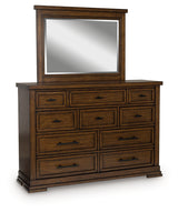 Taffenbrook dresser angled side view with closed drawers