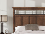 Detail of headboard metal fret design