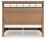 Rear view of king panel storage bed