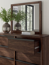 Detail of Dilenno dresser matte black rail pulls