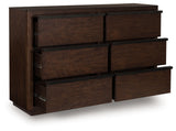 Dilenno dresser front view with drawers open