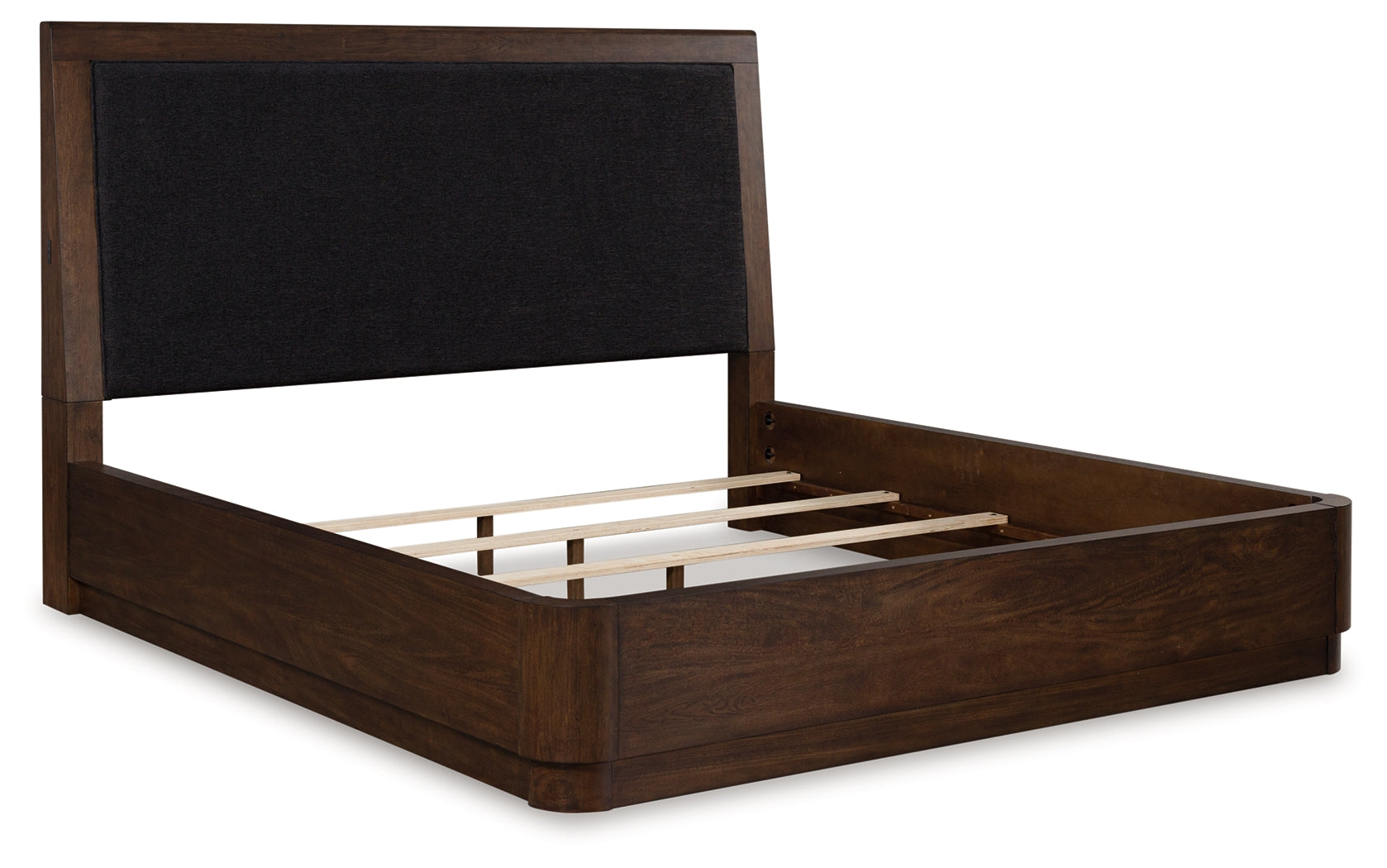 Dilenno King Upholstered Panel Bed angled side view