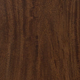 Rich dark brown wood finish detail