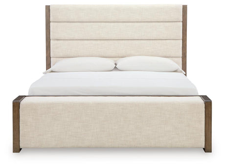 Marxmore Brown King Upholstered Storage Bed view 3