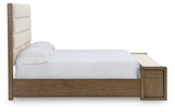 Marxmore Brown King Upholstered Storage Bed view 5