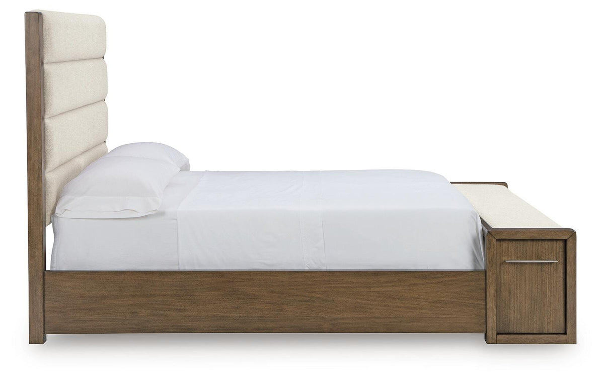 Marxmore Brown King Upholstered Storage Bed view 5
