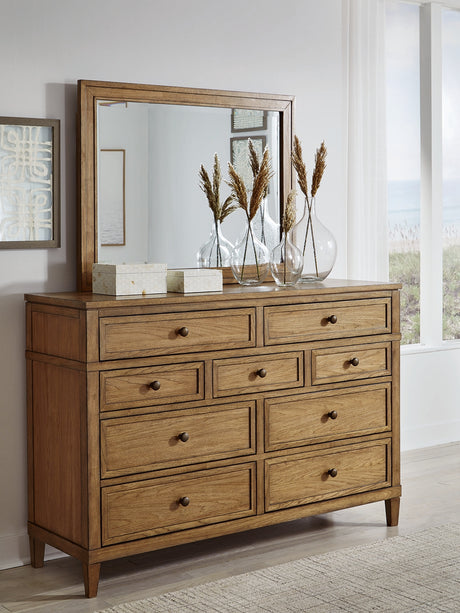 Sharlance dresser and mirror set front view