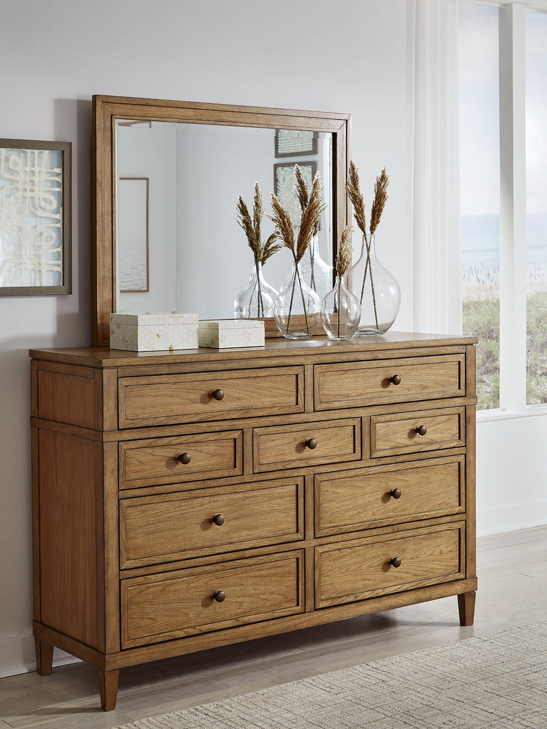 Sharlance Brown Dresser and Mirror