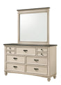 Sawyer Dresser Cream/Brown, Modern Wood, Metal 7 Drawers - Ella Furniture