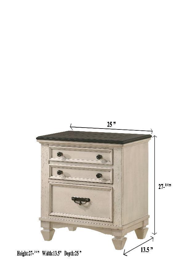 Sawyer Dresser Cream/Brown, Modern Wood, Metal 7 Drawers - Ella Furniture